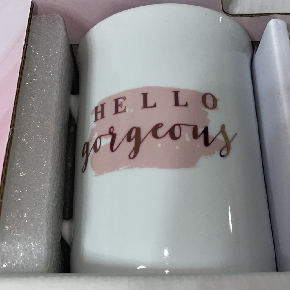 NEW 2 Coffee Cup Mugs Girly Makeup Bridal Fun Bachelorette Home Kitchen Gift - Picture 4 of 6